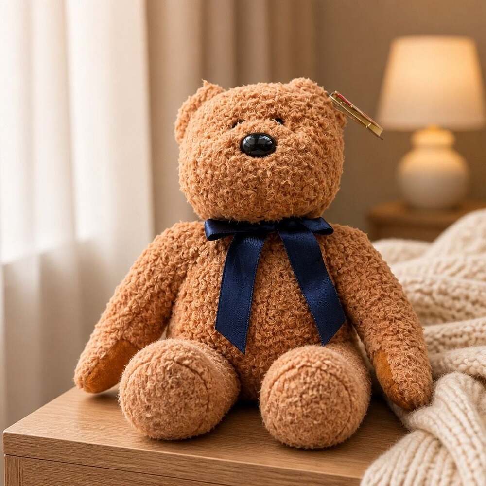 Ty Beanie Buddies Collection Fuzz the Bear 1999 14-Inch Plush